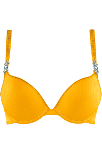Push Up Bra Yellow Bras & Bra Sets for Women for sale