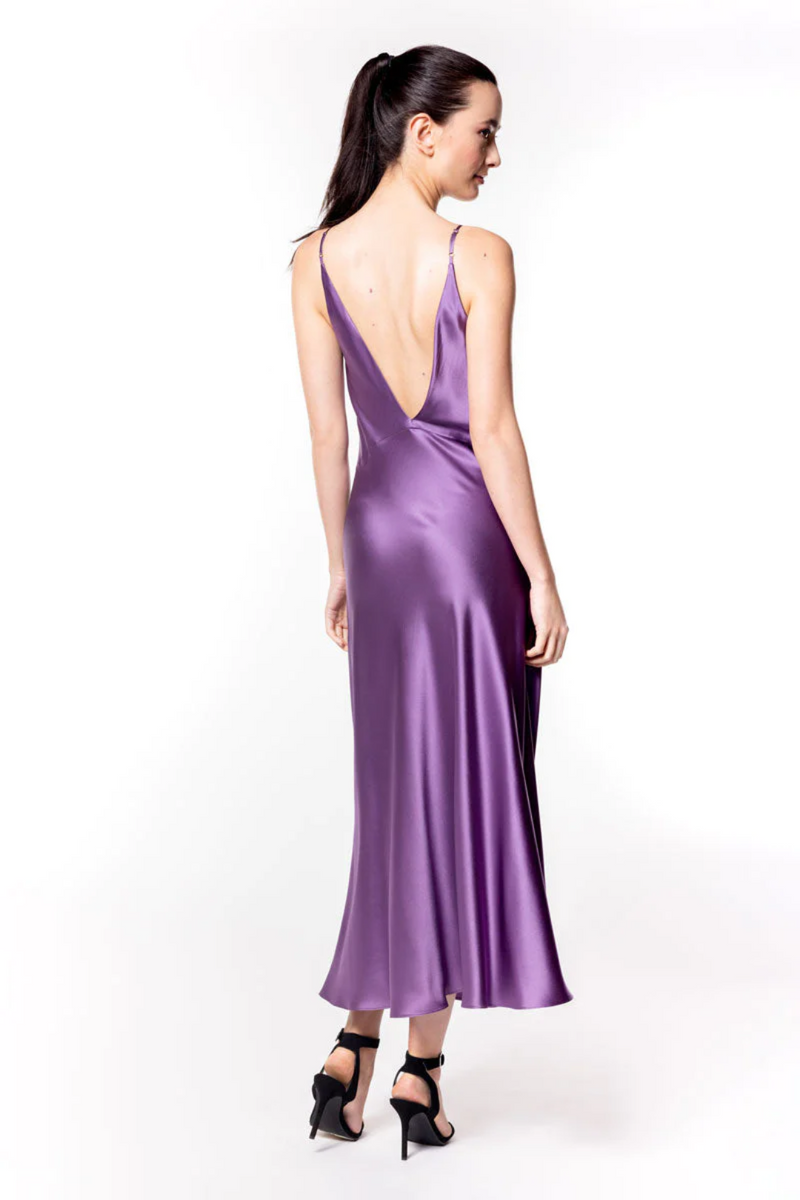 CHR Gatsby Violet Silk Gown