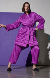 NAT Infinity Quilted Magenta Short Robe