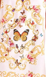 WU Pink Butterfly Long Robe